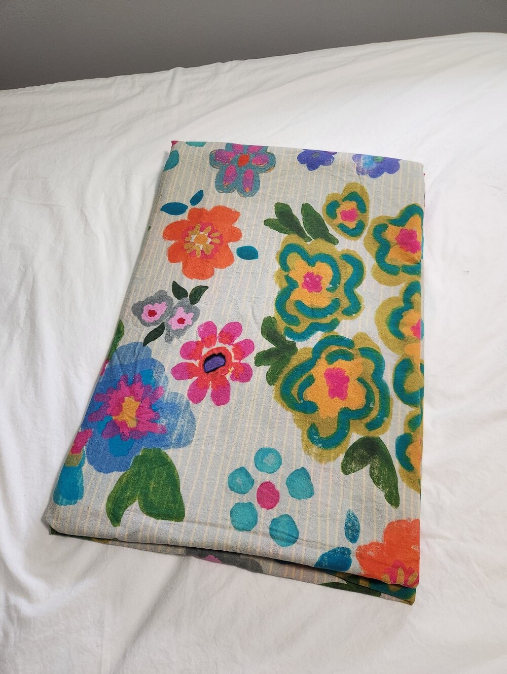 Natural Life King Size Floral Print Cotton Mix & Match Flat Sheet - Picture 2 of 6